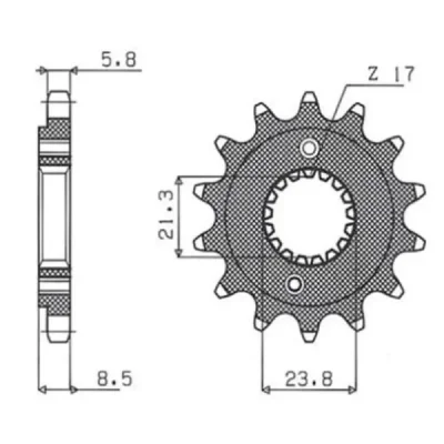 Zębatka przód Grosskopf 2071 15z Honda XR 400 96-05 JTF1322.15 (207115G) Zębatka przód Grosskopf 2071 15z Honda XR 400 96-05 JTF1322.15 (207115G)