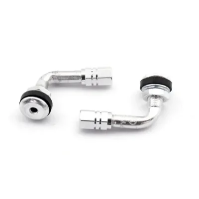 Zawór koła wygięty kątowy srebrny 2szt - V Parts Zawór koła wygięty kątowy srebrny 2szt - V Parts