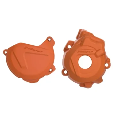 Zestaw osłon pokrywy alternatora i sprzęgła KTM SX-F/XC-F 250/350 '09-'16 Husqvarna FC 250/350 '14-'15 pomarańczowy - Polisport Zestaw osłon pokrywy alternatora i sprzęgła KTM SX-F/XC-F 250/350 '09-'16 Husqvarna FC 250/350 '14-'15 pomarańczowy - Polisport
