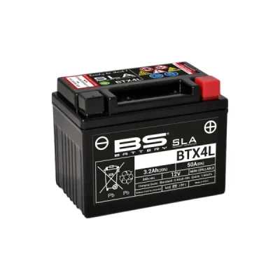 Akumulator bezobsługowy BS Battery BTX4L+ YTX4L+ 12V 3Ah (300669) Akumulator bezobsługowy BS Battery BTX4L+ YTX4L+ 12V 3Ah (300669)