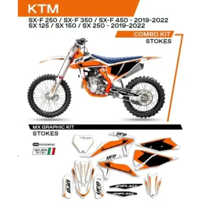 Okleina motocyklowa UFO Stokes KTM SX SXF 125 150 250 350 450 19-22 biały (AD021042) Okleina motocyklowa UFO Stokes KTM SX SXF 125 150 250 350 450 19-22 biały (AD021042)