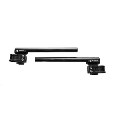 Kierownica dwuczęściowa regulowana street Accel clip-on uchwyt 46mm czarna (MH0346BK)