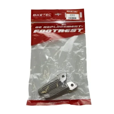 Podnóżki kierowcy komplet srebrne Biketec BTFR018
