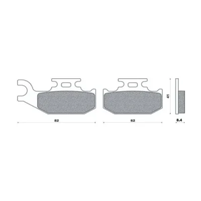 Klocki hamulcowe Brenta KH414 KH317 metaliczne (BR4111) Klocki hamulcowe Brenta KH414 KH317 metaliczne (BR4111)