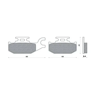 Klocki hamulcowe Brenta KH413 metaliczne (BR4109) Klocki hamulcowe Brenta KH413 metaliczne (BR4109)