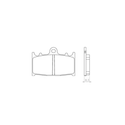 Klocki hamulcowe Brenta KH158  metaliczne (BR4062)