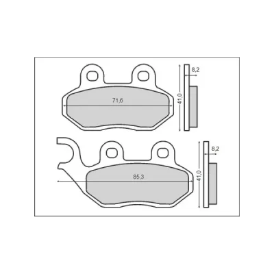Klocki hamulcowe Brenta KH264 organiczne (BR3099) Klocki hamulcowe Brenta KH264 organiczne (BR3099)