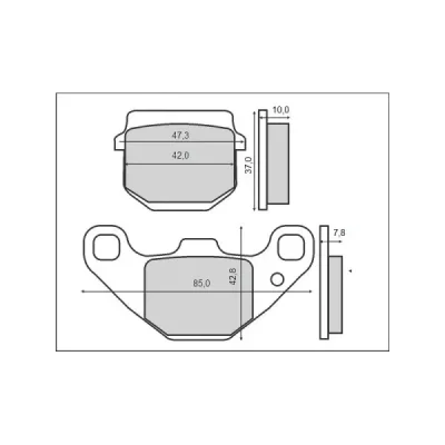 Klocki hamulcowe Brenta KH83/2  organiczne (BR3075)