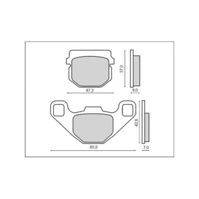 Klocki hamulcowe Brenta KH83  organiczne (BR3074)