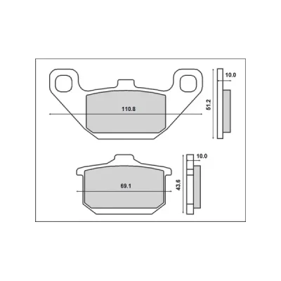 Klocki hamulcowe Brenta KH85  organiczne (BR3061)
