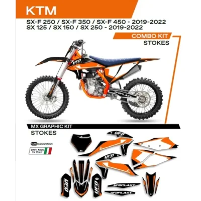 Okleina motocyklowa UFO Stokes KTM SX SXF 125 150 250 350 450 19-22 czarny (AD021001) Okleina motocyklowa UFO Stokes KTM SX SXF 125 150 250 350 450 19-22 czarny (AD021001)