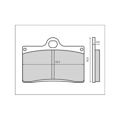 Klocki hamulcowe Brenta KH95  organiczne (BR3030)