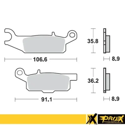 Klocki hamulcowe ProX tył Yamaha YFM 550 700F Grizzly 07-15 (Left) (37.275102) Klocki hamulcowe ProX tył Yamaha YFM 550 700F Grizzly 07-15 (Left) (37.275102)