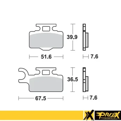 Klocki hamulcowe ProX przód Kawasaki KX 65 00-16 RM 65 03-05 (37.107202) Klocki hamulcowe ProX przód Kawasaki KX 65 00-16 RM 65 03-05 (37.107202)