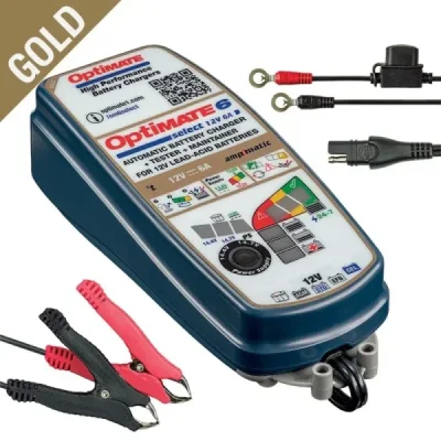 Ładowarka akumulatorów Optimate 6 Select 12V 6A 3-144Ah AGM/GEL/STD/EFB/Deep Cycle SAE - Optimate Ładowarka akumulatorów Optimate 6 Select 12V 6A 3-144Ah AGM/GEL/STD/EFB/Deep Cycle SAE - Optimate