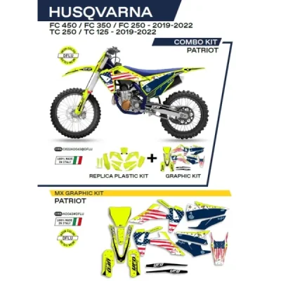 Komplet plastików i oklein UFO Patriot Husqvarna TC 125 250 19-22 FC 250 350 450 19-22 żółty neon (C622AD043DFLU) Komplet plastików i oklein UFO Patriot Husqvarna TC 125 250 19-22 FC 250 350 450 19-22 żółty neon (C622AD043DFLU)