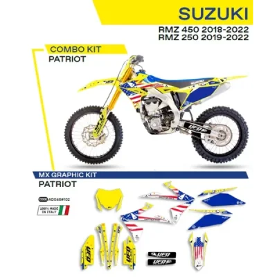 Okleina motocyklowa UFO Patriot Suzuki RMZ 250 19-22 RMZ 450 18-22 żółty (AD046102) Okleina motocyklowa UFO Patriot Suzuki RMZ 250 19-22 RMZ 450 18-22 żółty (AD046102)