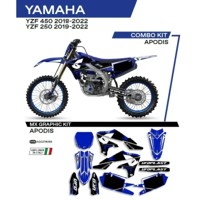 Okleina motocyklowa UFO Apodis Yamaha YZF 250 19-22 YZF 450 18-22 niebieski (AD037089) Okleina motocyklowa UFO Apodis Yamaha YZF 250 19-22 YZF 450 18-22 niebieski (AD037089)