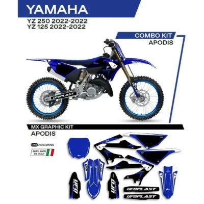 Okleina motocyklowa UFO Apodis Yamaha YZ 125 250 22 niebieski biały czarny OEM (AD032999) Okleina motocyklowa UFO Apodis Yamaha YZ 125 250 22 niebieski biały czarny OEM (AD032999)