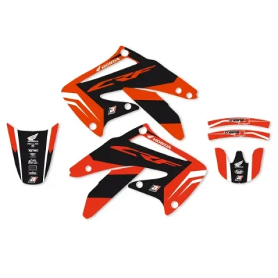 Blackbird Komplet Naklejek (Oklein) Honda Crf 450R '02-'04 Dream 4 Czerwony Czarny
