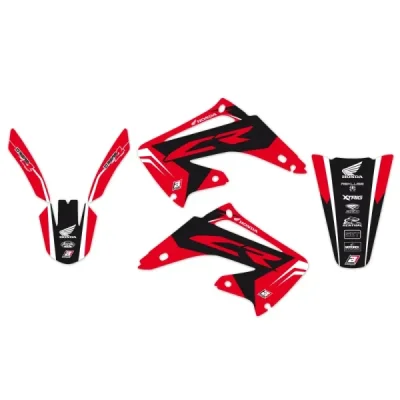 Blackbird Komplet Naklejek (Oklein) Honda Cr 125R '00-'01, Cr 250R '02-'07 Dream 4 Czerwony Czarny