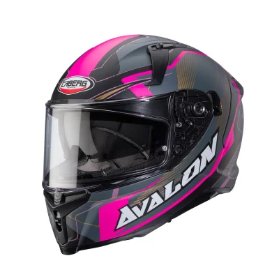 Kask integralny Avalon X Optic czarny mat/szary/fuksja (intensywny odcień różowego) M - Caberg Kask integralny Avalon X Optic czarny mat/szary/fuksja (intensywny odcień różowego) M - Caberg