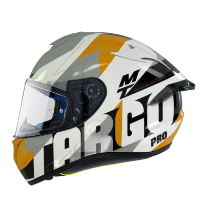 Kask integralny Targo Pro Biger A3 gloss pearl yellow biały/żółty/szary S - MT Helmets Kask integralny Targo Pro Biger A3 gloss pearl yellow biały/żółty/szary S - MT Helmets