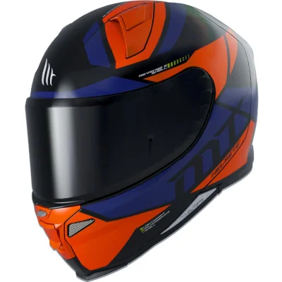 Kask integralny Revenge 2 Scalpel A4 gloss fluor orange czarny/niebieski/pomarańczowy fluo XS - MT Helmets Kask integralny Revenge 2 Scalpel A4 gloss fluor orange czarny/niebieski/pomarańczowy fluo XS - MT Helmets