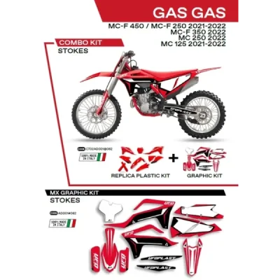 Komplet plastików i oklein UFO Stokes GAS GAS MC 125 21-22 MC 250 22 MCF 250 350 450 21-22 czerwony (C702AD001062) Komplet plastików i oklein UFO Stokes GAS GAS MC 125 21-22 MC 250 22 MCF 250 350 450 21-22 czerwony (C702AD001062)