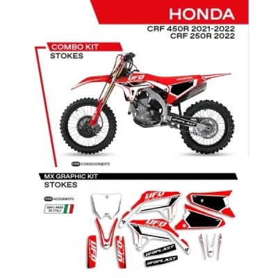 Okleina motocyklowa UFO Stokes Honda CRF 250R 22 CRF 450R 21-22 czerwony (AD006070) Okleina motocyklowa UFO Stokes Honda CRF 250R 22 CRF 450R 21-22 czerwony (AD006070)
