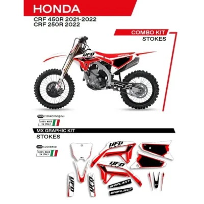 Okleina motocyklowa UFO Stokes Honda CRF 250R 22 CRF 450R 21-22 biały (AD006041) Okleina motocyklowa UFO Stokes Honda CRF 250R 22 CRF 450R 21-22 biały (AD006041)