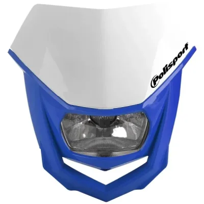 Lampa przednia owiewka Polisport Halo biało-niebieska (8657400039)