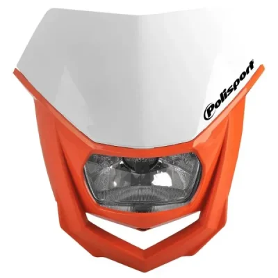 Lampa przednia owiewka Polisport Halo biało-pomarańczowa (8657400038) Lampa przednia owiewka Polisport Halo biało-pomarańczowa (8657400038)