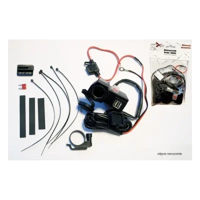 Biketec Motocyklowe Gniazdo Zapalniczki Z Dwoma Gniazdami Usb Z Bezpiecznikiem Montaż Na Kierownicę - Mus04 Biketec Motocyklowe Gniazdo Zapalniczki Z Dwoma Gniazdami Usb Z Bezpiecznikiem Montaż Na Kierownicę - Mus04