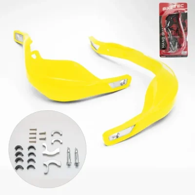 Osłony dłoni uniwersalne, żółte, mocowanie 22mm i 28mm, Biketec BTHGALUYL Osłony dłoni uniwersalne, żółte, mocowanie 22mm i 28mm, Biketec BTHGALUYL