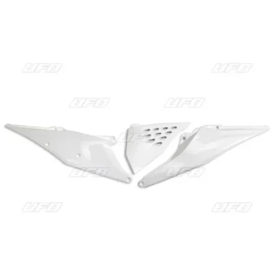Komplet plastikowych osłon bocznych tylnych UFO KTM SX SXF 19-21 EXC EXCF 20-21 z pokrywą filtra i otworami białe (KT05004047) Komplet plastikowych osłon bocznych tylnych UFO KTM SX SXF 19-21 EXC EXCF 20-21 z pokrywą filtra i otworami białe (KT05004047)