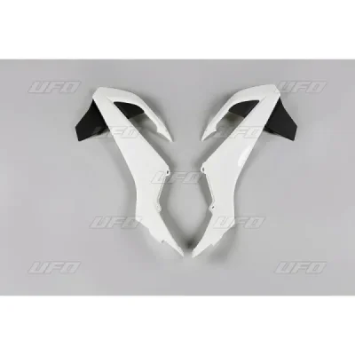 Osłony chłodnicy UFO KTM SX 65 16-22 OEM 17 białe czarne (KT04073999K) Osłony chłodnicy UFO KTM SX 65 16-22 OEM 17 białe czarne (KT04073999K)
