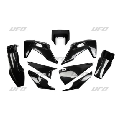 Komplet plastików UFO Husqvarna TE TX FE 20 z osłoną lampy czarny (HUKIT623001) Komplet plastików UFO Husqvarna TE TX FE 20 z osłoną lampy czarny (HUKIT623001)