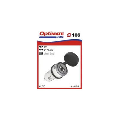 Ładowarka USB do gniazdka zapalniczki podwójna 3300mA - Optimate Ładowarka USB do gniazdka zapalniczki podwójna 3300mA - Optimate