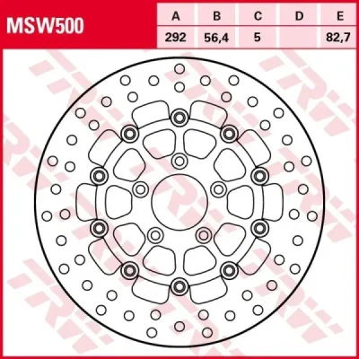 Tarcza hamulcowa TRW Lucas MSW 500 przód (MSW500)