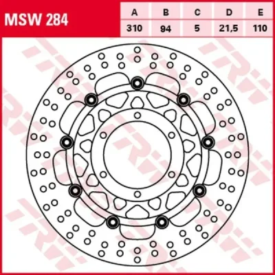 Tarcza hamulcowa TRW Lucas MSW 284 przód (MSW284)