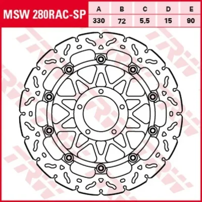 Tarcza hamulcowa TRW Lucas MSW 280 RAC przód (MSW280RAC)