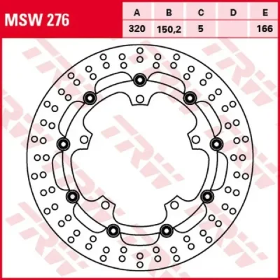 Tarcza hamulcowa TRW Lucas MSW 276 przód (MSW276)