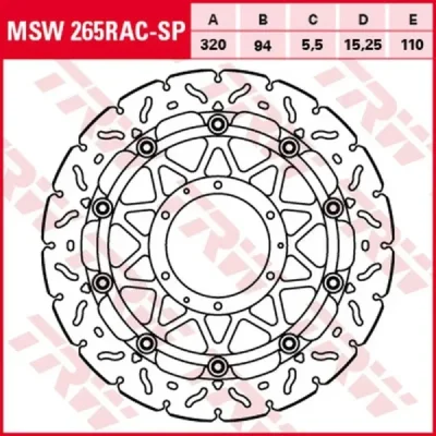 Tarcza hamulcowa TRW Lucas MSW 265 RAC przód (MSW265RAC)