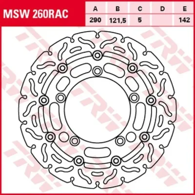 Tarcza hamulcowa TRW Lucas MSW 260 RAC przód (MSW260RAC)