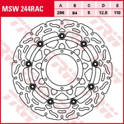 Tarcza hamulcowa TRW Lucas MSW 244RAC przód (MSW244RAC)