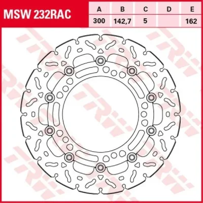 Tarcza hamulcowa TRW Lucas przód (MSW232RAC) Tarcza hamulcowa TRW Lucas przód (MSW232RAC)