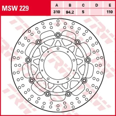 Tarcza hamulcowa TRW Lucas MSW 229 przód (MSW229)