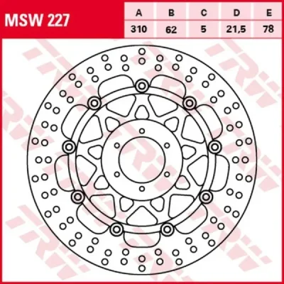 Tarcza hamulcowa TRW Lucas MSW 227 przód (MSW227)