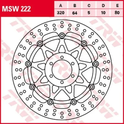 Tarcza hamulcowa TRW Lucas MSW 222 przód (MSW222)